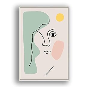 Framed Canvas Wall Art for Living Room, Bedroom Illustration Canvas Prints for Modern Home Decoration Ready to Hang - 16"x24" inches