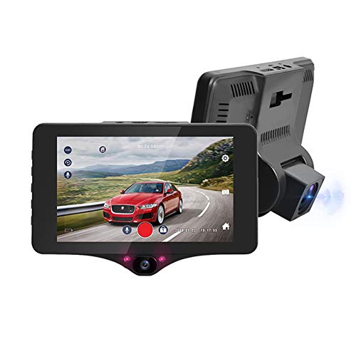 Car DVR 3 Cameras Lens 4.0 Inch Dash Camera Dual Lens with Rearview Camera Video Recorder Auto Registrator Dvrs Dash Cam