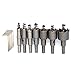 7pcs 14-35mm Tungsten Carbide Steel Tooth Hole Saw Cutter Tool Drill Bit Set for Stainless Steel, Mild Steel, Iron, Copper and Brass