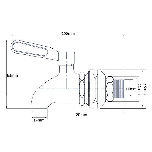 1pcs Stainless Steel Faucet Tap for Home Barrel Fermenter Wine Beer Beverage Juice Dispenser Drink Fridge Bar Accessory