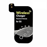 Galaxy S5 Wireless Charging Receiver, iDOO Ultra Thin Qi Standard Wireless Charging Receiver Module for Samsung Galaxy S5 i9600 - Black ( Support S-View Flip Case )