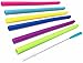 ABC123 Drinkware Reusable Staight Silicone Drinkings Straws With Advanced Cleaning Brush For RTIC, Ozark Tral and Yeti Rambler 20OZ & 30OZ Tumblers