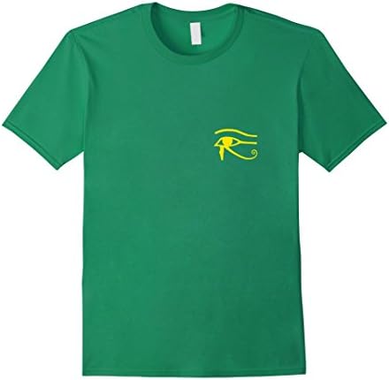 Mens Eyes of Horus Pocket Size Illuminati Conspiracy T-Shirt Small Kelly Green