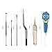 Felicey 6 Pcs Ear Pick Ear Curette LED Light Earwax Removal Cleaner with Stainless Steel Storage Box