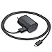 Nokia Lumia Travel Charger with Detachable Micro USB Charging Data Sync Cable for Compatible with Nokia Lumia 1520, 1020, 925, 928, 920, 900, 820, 800, 520, 521 (Bulk Packaging) (Black)