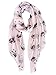 GERINLY Animal Print Scarves: Cute Pandas Pattern Women Wrap Scarf (Light Pink)