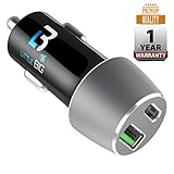 Premium USB C car charger|Qualcomm quick charge 3.0 USB port car charger|USB type C power port car charger