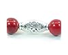 Bracelet Femme En Perles De Turquoise Teintées Rouge Et Perles Tibétaines - ThurColas, Neuf