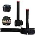 Best Heavy Duty Lifting Straps Neoprene Padded 1 Pair Wrist Wraps & Rubbery Grip Support Straps with Cotton Coated Rubber on One Side (Rubber Side Face The Bar)