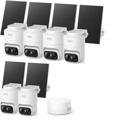 eufyCam C37 6-Kamera-Set, Überwachungskamera Außen, Farbnachtsicht, Solar