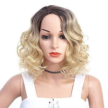 Amazon Com Synthetic Natural Curl Wigs Loose Wavy Full Wig False