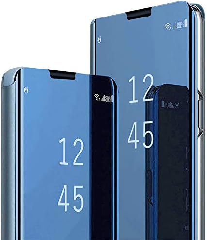Case for Huawei NOVA 3I Case Flip Kickstand Mirror Clear View Window Case Hard PC Stand Bookstyle Full Body Protection Case Plating Protector Case for Women Art Shell Fun Panel