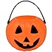 24 Halloween Mini Pumpkin Kettle Cups Trick Or Treats Plastic Buckets With Handles Goody Party Favors Supplies