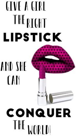 Give a Girl the Right Lipstick and She Can Conquer the World: 150 Lined Journal Pages / Diary / Notebook Paperback – 1 Dec 2017