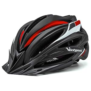Victgoal Bike Helmet for Adults Men Women Bicycle Helmets with Visor and LED Light Lightweight Mountain Bike and Road…