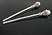 yueton Pack of 2 Vintage Rhinestone Pearl Hair Stick Vintage Hair Chopsticks Hairpin Chignon Pin (Pink+Colorful)