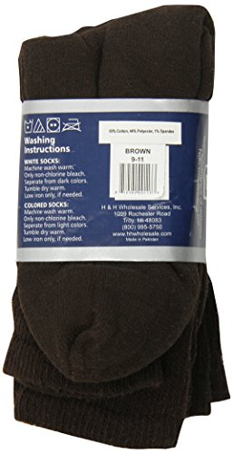 Diastar Comfy Feet Diabetic Socks, Brown, 9-11, 3 pack
