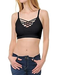 Top de camuflaje enjaulado con almohadillas extraíbles de tamaño normal a grande