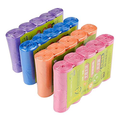 Small Trash Bags, Compost Bags Trash Can Liner Trash Bags for Home Office Restaurant Hotel Kitchen Cleaning Supplies, 5 Rolls Fit For Small Garbage Can (Black)