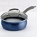 Epicurious Aluminum Nonstick 8-Inch Covered Egg Poacher in Arctic Blue