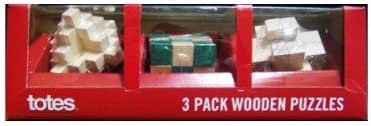 3 pack wooden puzzles