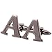 H&H Men's Shirts Cufflinks Alphabet Letter 4 Color(A-Z)