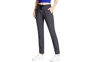 Stretch Active Pants for Women – Ultra Stretch Quick Dry Ice Silk Lightweight Breathable Pants with Pockets for Women Over 50