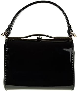 Ladies Patent Box Purse - Top Handle Rigid Bag - Women's Messenger Party Clutch Handbag K16688