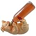 Drinking Pig Wine Bottle Holder Sculpture for Country Farm Bar and Kitchen Decor Tabletop Wine Stands & Racks and Decorative Collectible Statue Gifts for Farmers