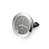 Car Air Vent Clock ALLOMN Car dashboard Clock Luminous Mini Auto Interior Quartz Analog Watch (Silver)