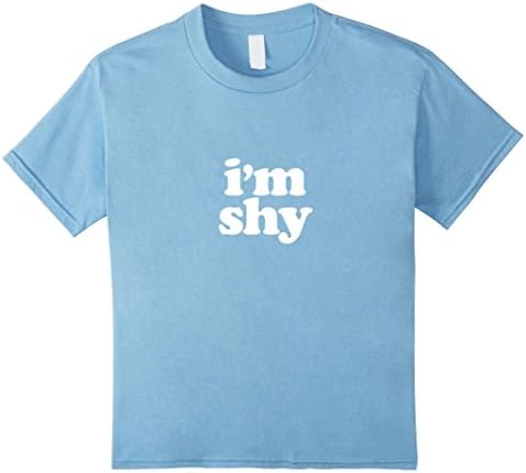 Kids I'm Shy - Funny Shy Ironic Introvert T Shirt 12 Baby Blue