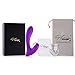 Juntame Clitoral Vibrator, 2 in 1 Sex Toy Clitoris G spot Stimulator Tongue Vibrator Clit Dildo for Women Couples with 10 Licking & 9 Vibrating Modes Waterproof Rechargeable - Purple