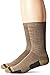 Comfort Toes Men's Diabetic Non Binding 2 Pack Crew,Bark,Large, Shoe Size-Men 7-12, Women 8-12