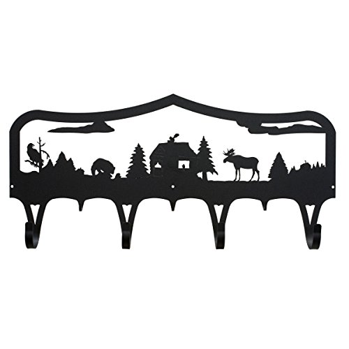 Wilderness Lodge Coat Hooks With Cabin Moose Bear And Eagle