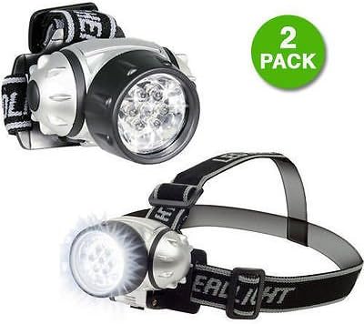 2 Set 7 LED Adjustable Head-Lamp with Pivoting Light-Head