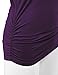 Made By Johnny MBJ WT1037 V Neck Short Sleeve Dolman Top with Side Shirring XXL Dark_Purple
