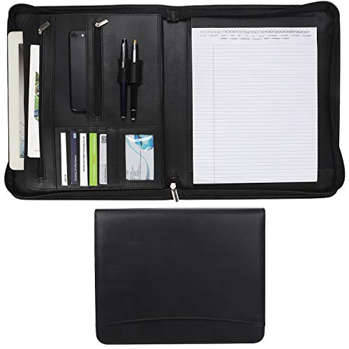 Freeprint Zippered Padfolio Portfolio with Writing Pad Legal Size