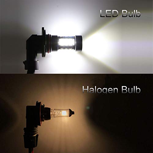 Dantoo 2 x 2504 Bulbs PSX24W LED Fog Lights Extremely Bright 6000K 16 SMD 12276 LED Bulbs High Power Fog Light Lamp Replacement for DRL or Fog Lights, Xenon White - Thumbnail 4