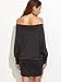 Floerns Womens' Off The Shoulder Plain Fall Mini Bodycon Dress