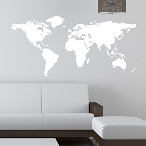 THE VINYL BIZ WORLD MAP WALL STICKER KIDS Wall Sticker Decals 150 wh