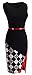 HOMEYEE Women's Elegant Patchwork Sheath Sleeveless Business Dress B290 (M, Black)