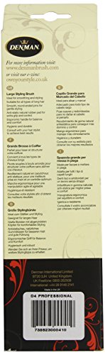 Denman 9 Row Styling Brush, Black, Medium