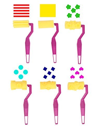 Carykon Artist Studio Sponge Painters Paint Rollers, set of 6 (6 rollers-Pattern) - Thumbnail 6