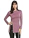 ANGVNSWomen Long Sleeve Split Slim Fit High Neck Shirt