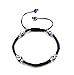 2708B Classic Evil Eye Bracelet Braided Black String Macrame Kabbalah Jewelry for Women