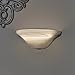 It's Exciting Lighting IEL-4300 Frosted Marble Glass Half Moon Sconce With Frosted Marbleized Glass Shade In Half Moon Shape, Battery Operated With No Electrical Outlet Required