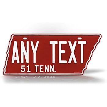 Amazon.com: 1950 Antique TN License Plate Replica State Shaped