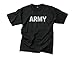 Rothco P/T T-Shirt/Black - Army Reflective Grey, Large