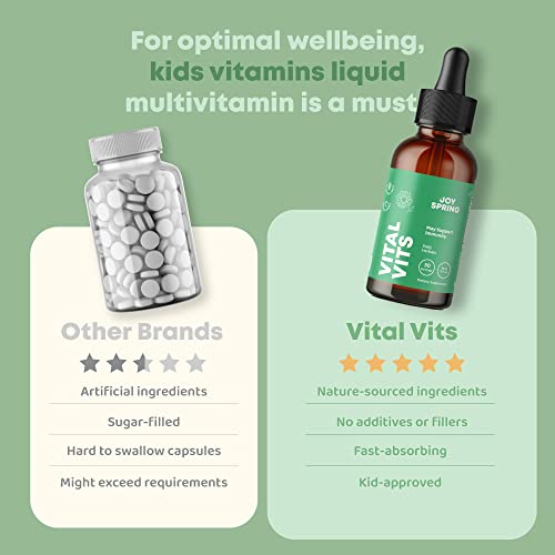 Vital Vits Kids Vitamins for Toddlers Immune Support Liquid Toddler