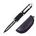 HaoMing Knives Double Action Out The Front Safety Knife Double-Edged Texture Black